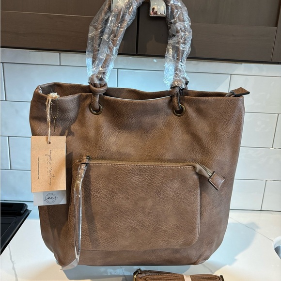 The Addison Crossbody Shoulder Tote in Shitake Brown - Dust Bag - NWT - Picture 1 of 4